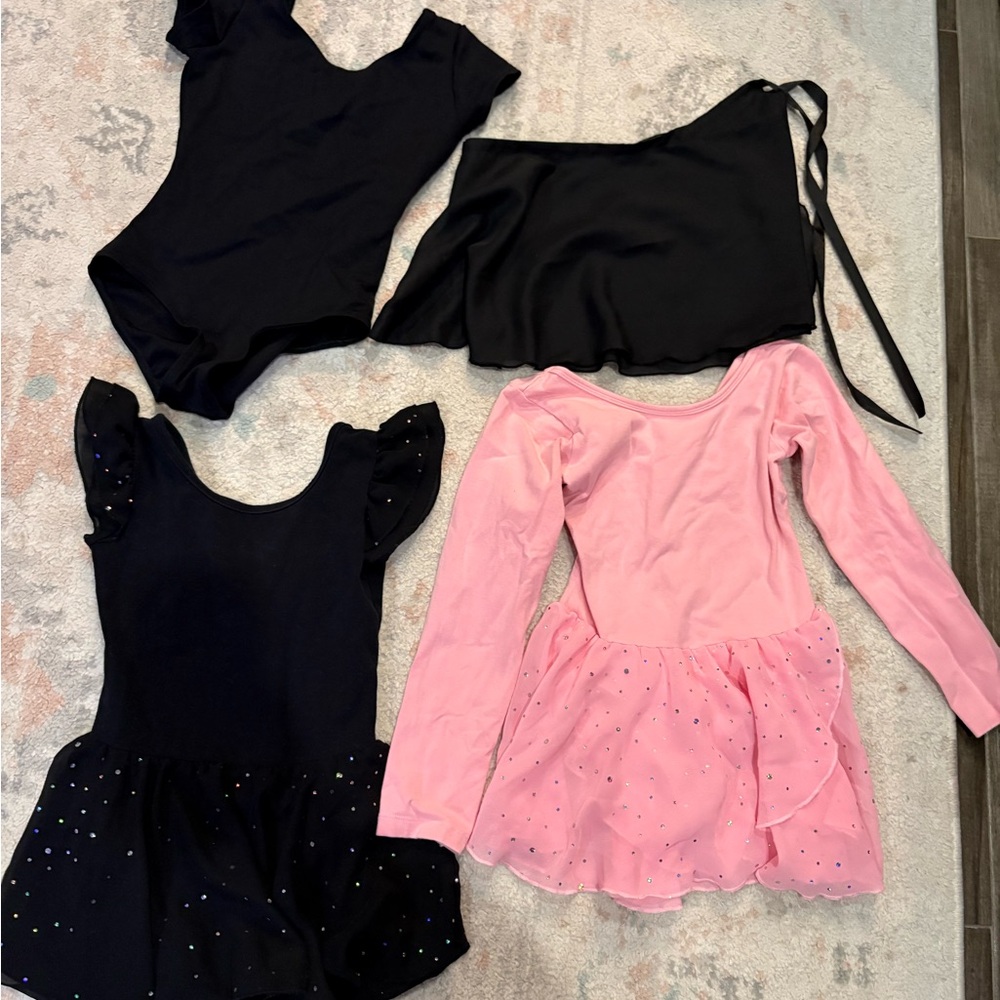 Pink and Black Kids Leotard Bundle